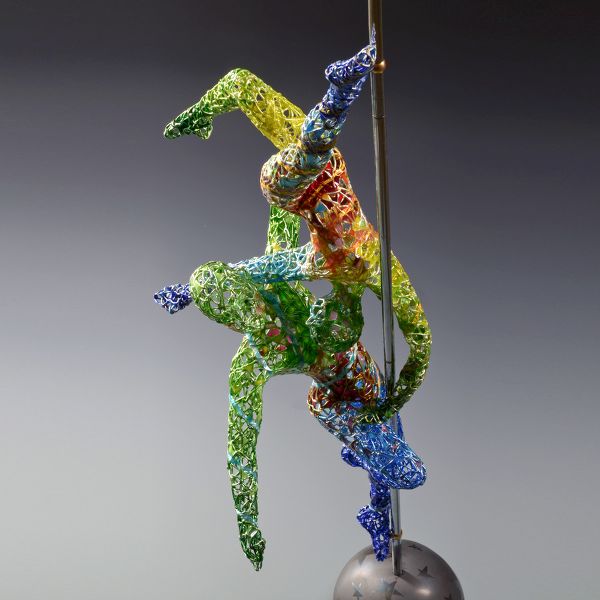 Acrobats, enamels by Valeri Timofeev